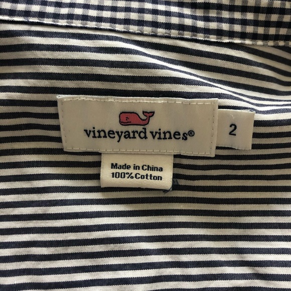 Vineyard Vines Blue & White Striped Button Up - Picture 2 of 7
